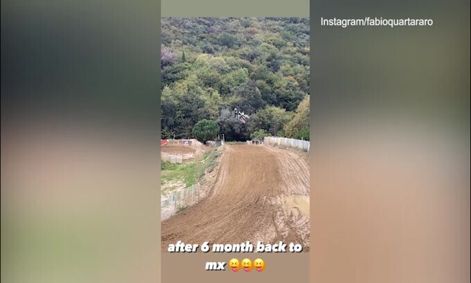 MotoGP, Quartararo si consola con un giro di motocross