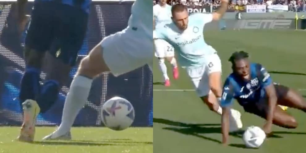 Zapata-De Vrij, il contatto da rigore che ha fatto infuriare i tifosi dell’Inter