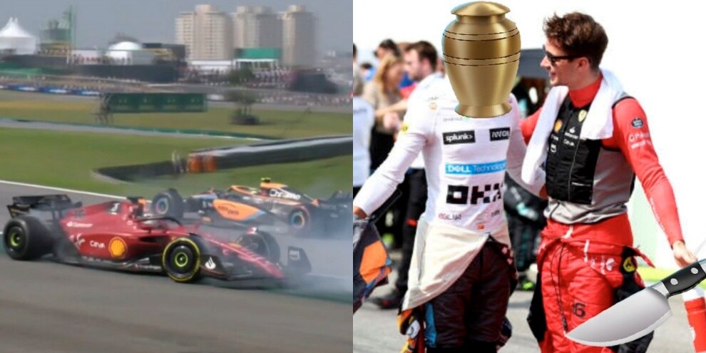 Ferrari, Leclerc e il dito medio a Norris: social scatenati