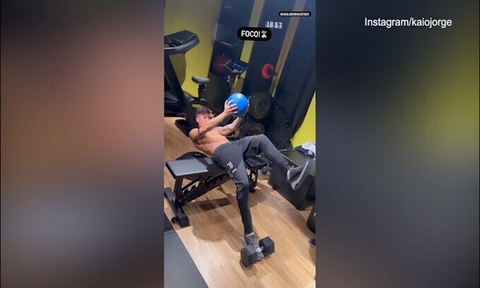 Juve, Kaio Jorge si allena duramente: il video social