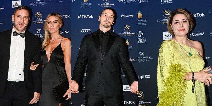 Da Totti e Noemi a Ibrahimovic e Rafaela Pimenta, quanti ospiti ai Globe Soccer Awards 2022