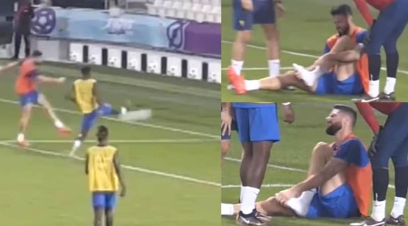 Francia, Giroud si fa male calciando: dalla paura al sollievo FOTO