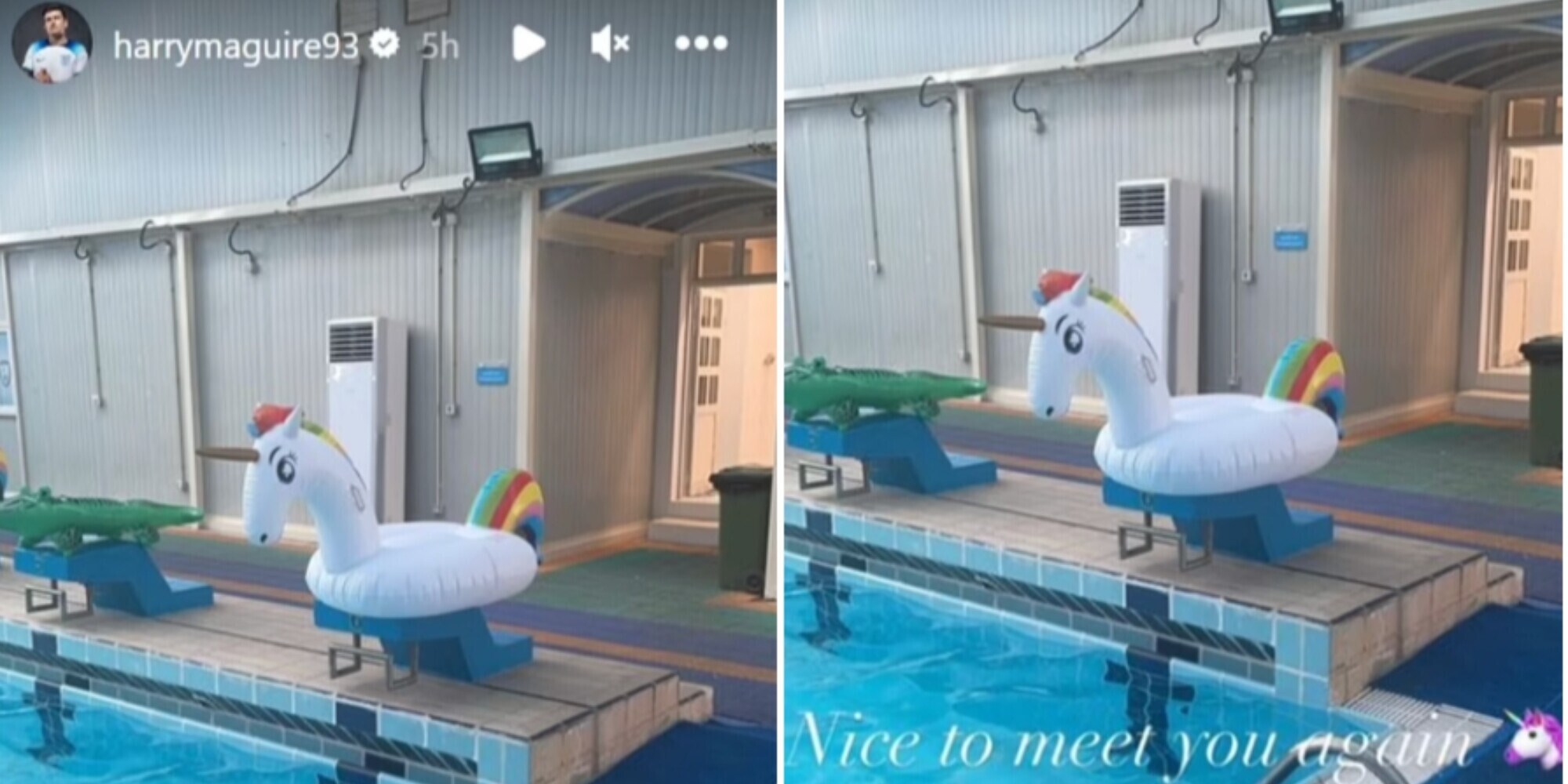 Inghilterra, Maguire felice: è tornato l'unicorno in piscina!