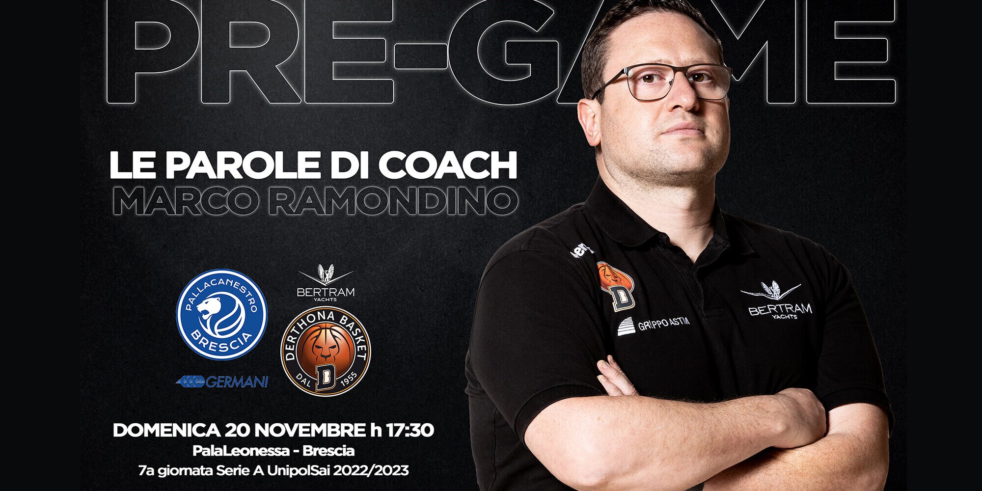Verso Germani Brescia-Bertram Derthona: le parole di coach Ramondino