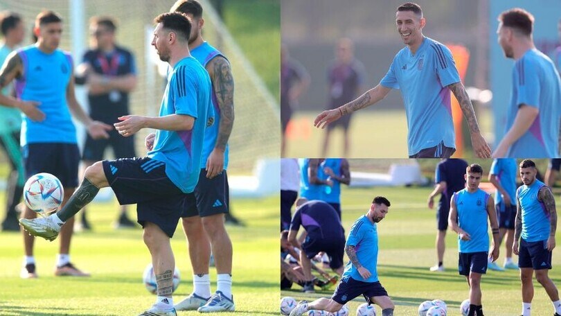 Messi rassicura l'Argentina: giochi e sorrisi in allenamento, il 10 è pronto