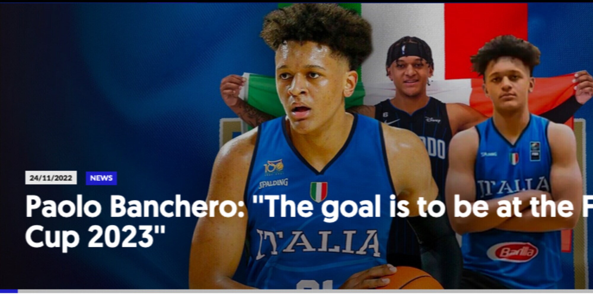 Nba, Banchero sposa l'Italia: «Ottima squadra, giocherò in Nazionale»