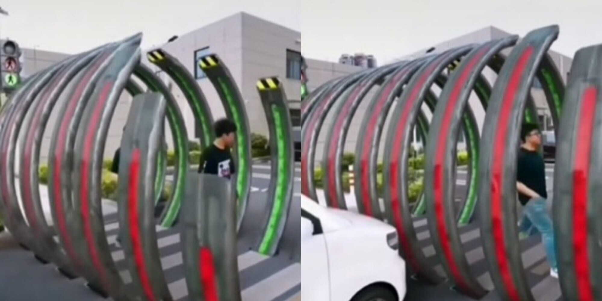 L'incredibile idea salva pedoni: dalle strisce fuoriescono...