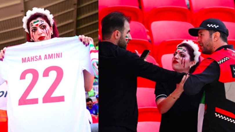 Qatar, altra vergogna Mondiale: rimossa maglia per Mahsa Amini sugli spalti