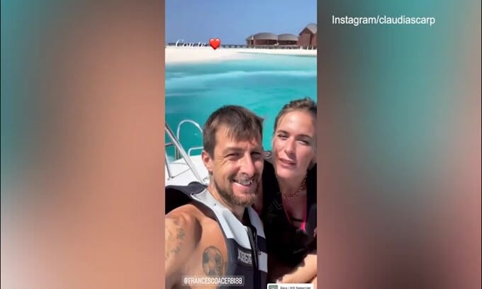 Inter, per Acerbi relax alle Maldive con la sua Claudia