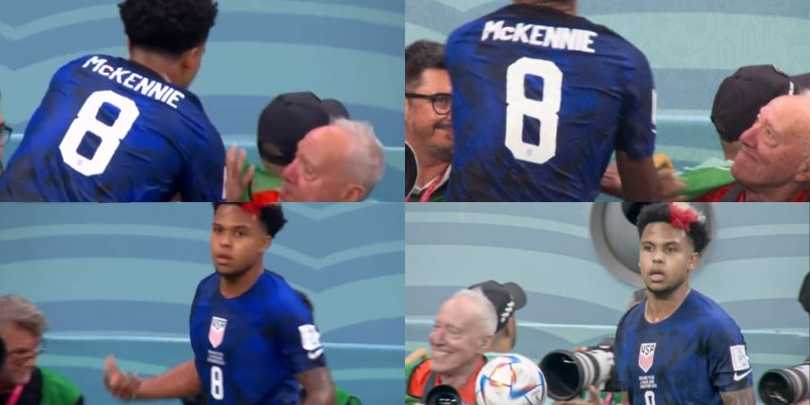 McKennie, che fai? Gesto a sorpresa con il fotografo durante Inghilterra-Stati Uniti
