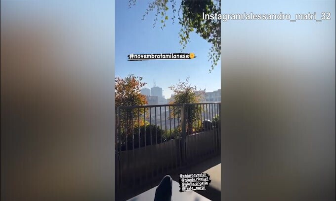 Milano con il sole, Matri sfotte gli amici...