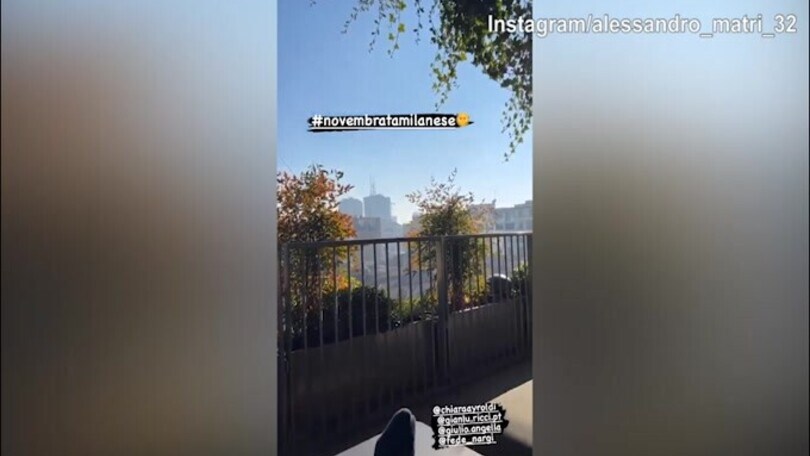 Milano con il sole, Matri sfotte gli amici...