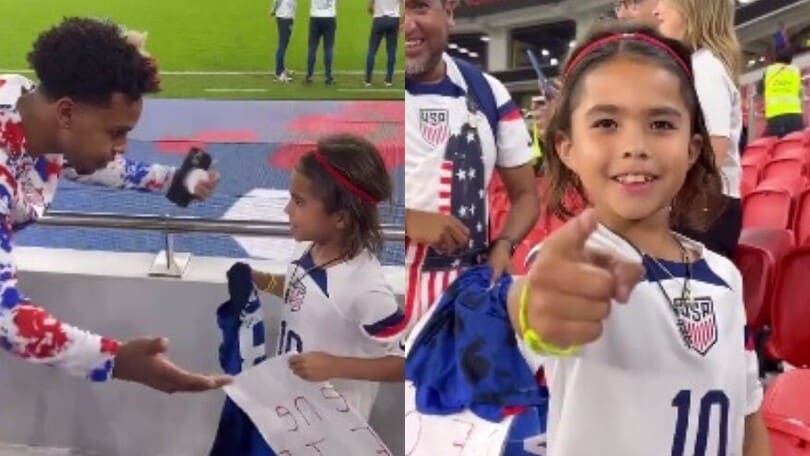 McKennie commuove la bambina e lei fa una magia