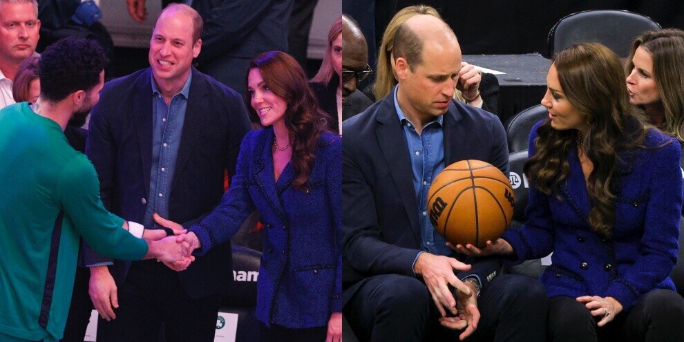 William e Kate, spettatori d'eccezione per la partita tra Boston Celtics e Miami Heat