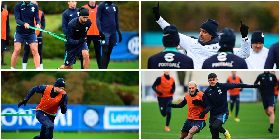 L'Inter riparte a fari spenti: Inzaghi guida tra elastici, duelli e partitella