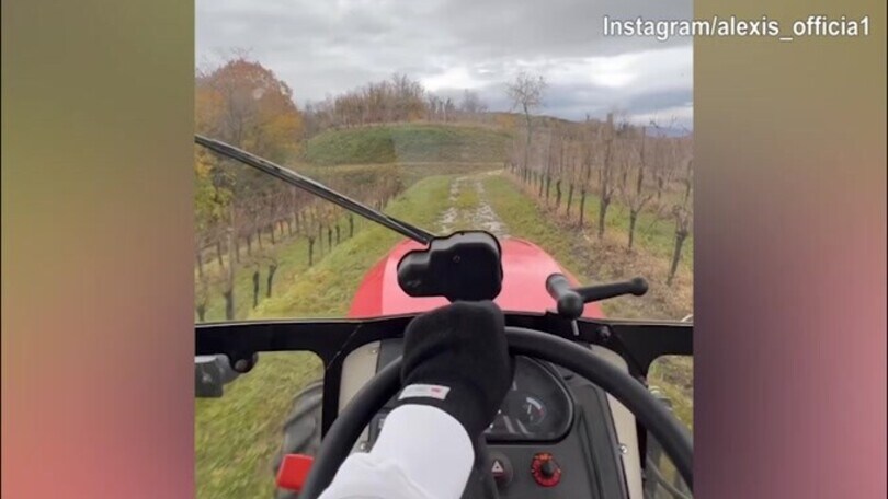 Friuli, giro sul trattore tra i vigneti per Sanchez
