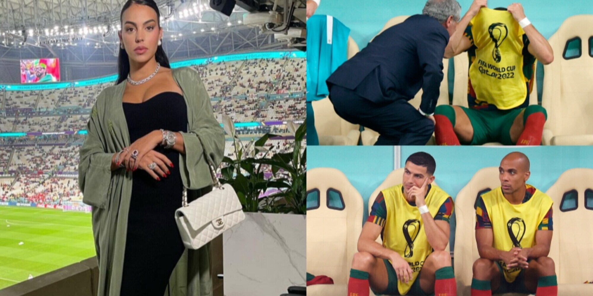 La reazione di Georgina alla panchina di Cristiano Ronaldo con il Portogallo