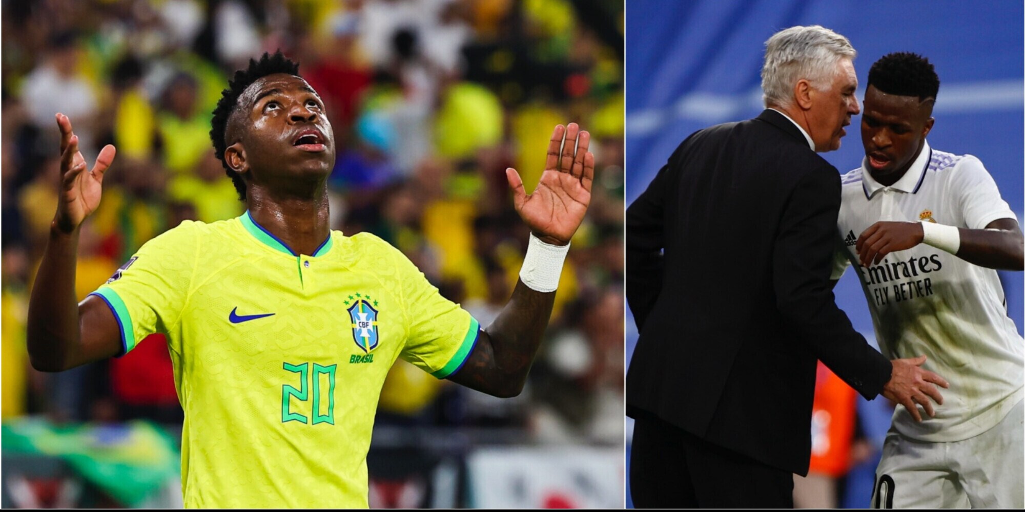 Brasile, Vinicius elogia Ancelotti: "È come un padre per me"