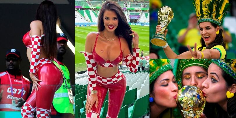 Croazia-Brasile si gioca anche sugli spalti: Ivana Knoll sfida le bellezze verdeoro