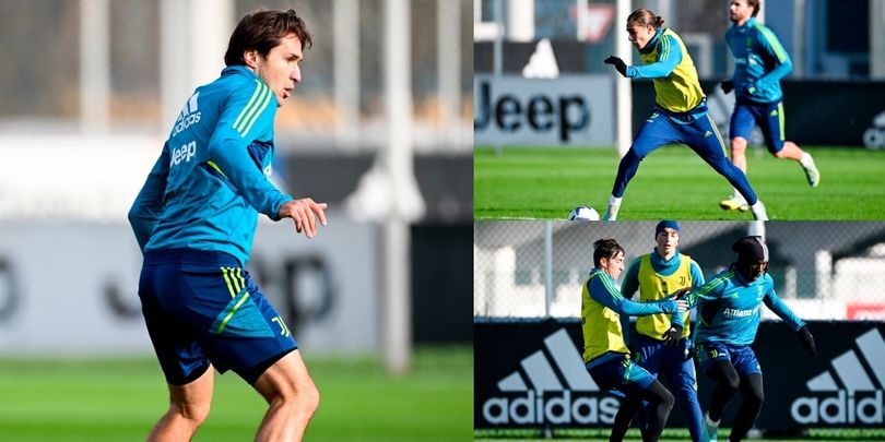 Juve, allenamento congiunto con l'Under 19: Chiesa e Kean che show!