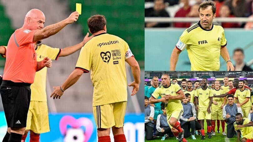 Del Piero illumina, Infantino arbitra: in campo le leggende del calcio