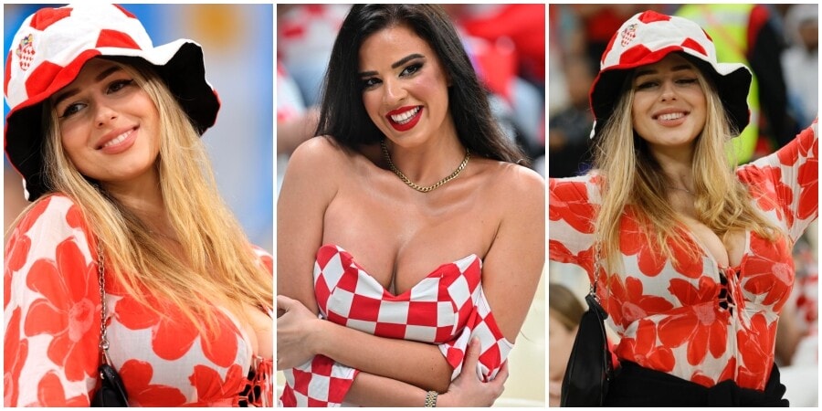 Croazia, non solo Ivana: contro l'Argentina arriva anche la tifosa bionda