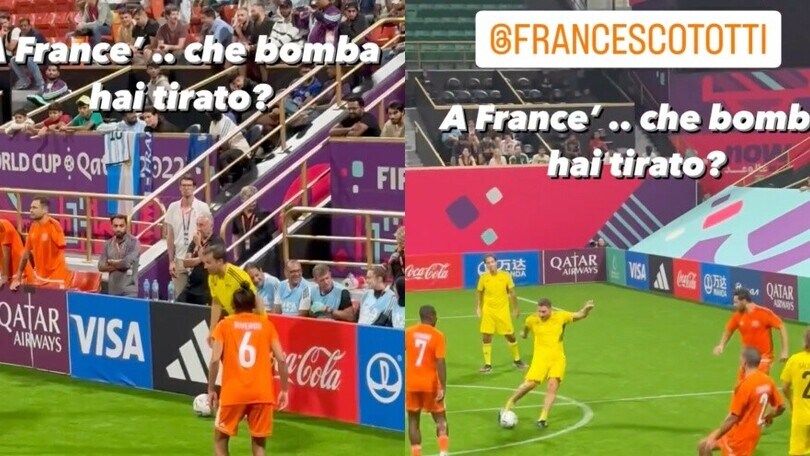 Sonia Amoruso colpita in pieno da Totti: "Ah Francè che bomba hai tirato?"
