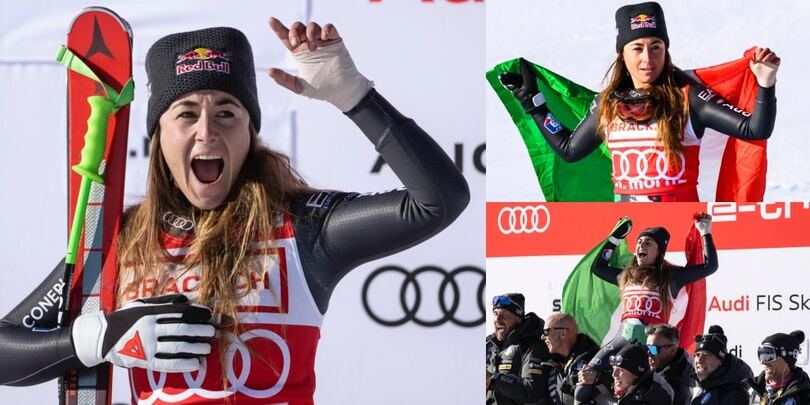 Sofia Goggia eroica: vince a St Moriz nonostante la mano fratturata