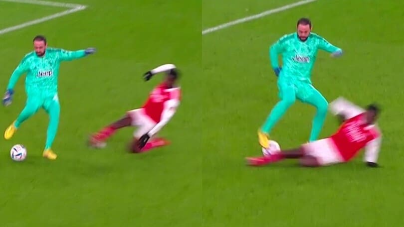 Pinsoglio, la strepitosa gambeta in Arsenal-Juventus