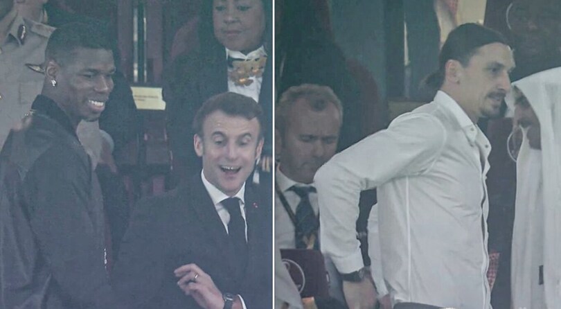 Pogba e Ibrahimovic in tribuna per la finale mondiale Argentina-Francia