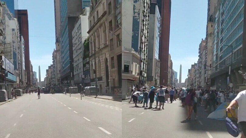Argentina, l'inizio della festa a Buenos Aires dopo l'ultimo rigore
