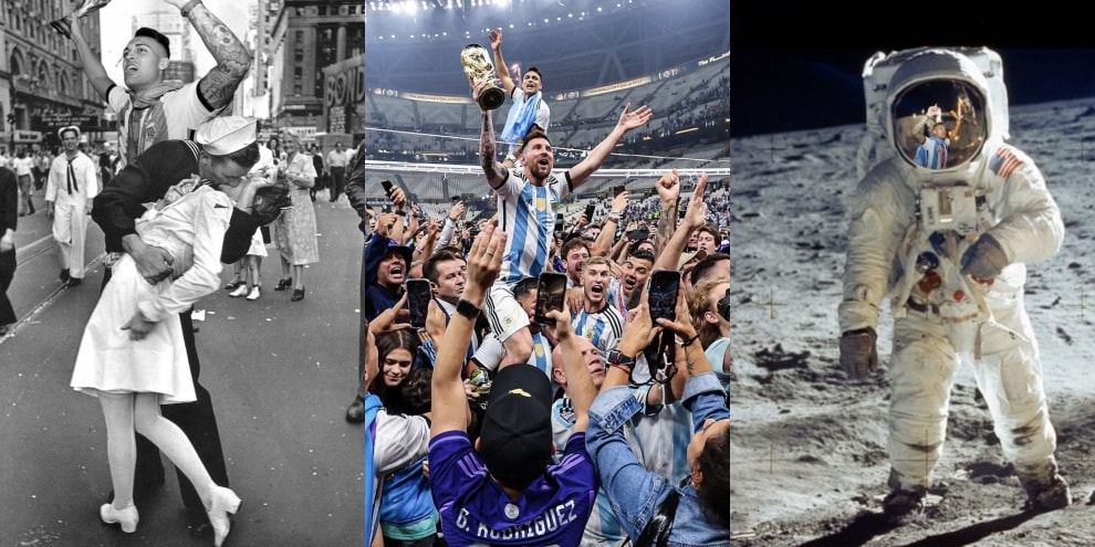Lautaro nelle foto più iconiche della storia: il photobombing che impazza sul web