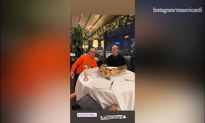 Icardi, gran cena di sushi con un amico speciale