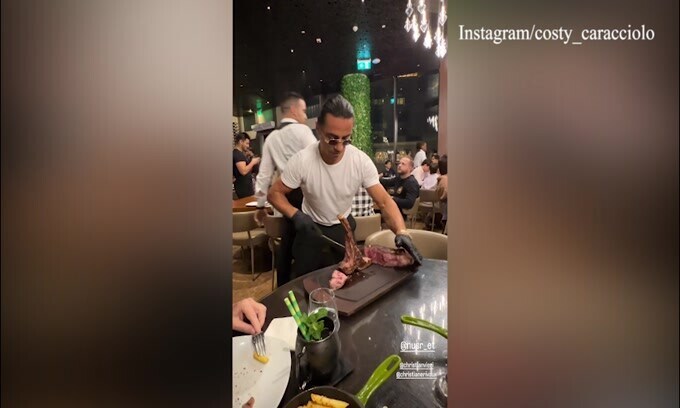 Vieri e Costanza fanno visita a Salt Bae