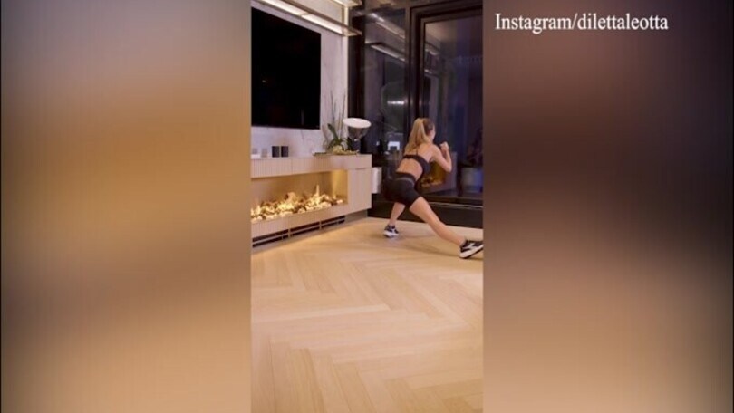 Diletta Leotta, allenamento post natalizio
