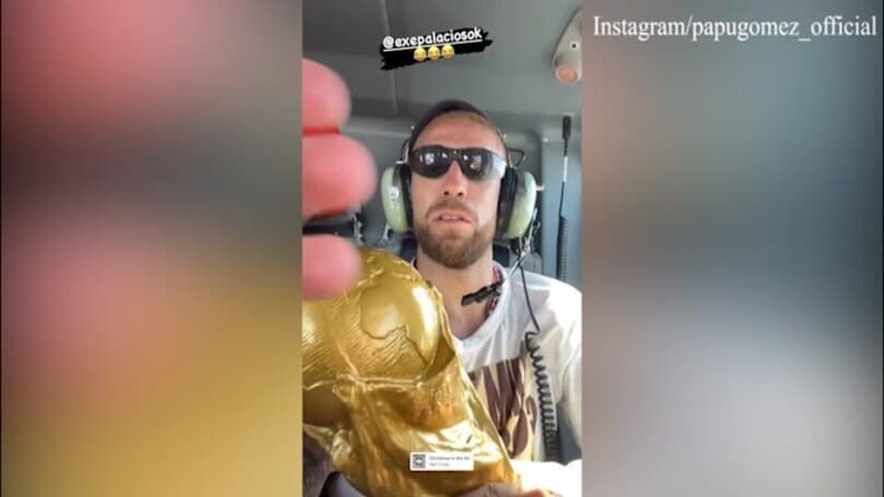 Papu Gomez porta la coppa in alta quota