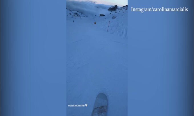 Carolina Marcialis, discesa in snowboard