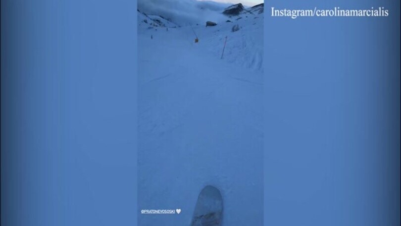 Carolina Marcialis, discesa in snowboard