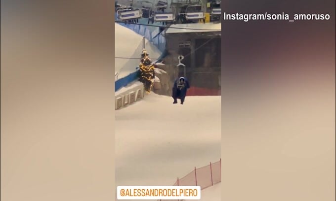 Discesa per Alex Del Piero: che risate per l'ex campione!