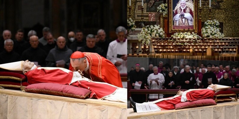 Papa Ratzinger, la salma di Benedetto XVI nella Basilica di San Pietro