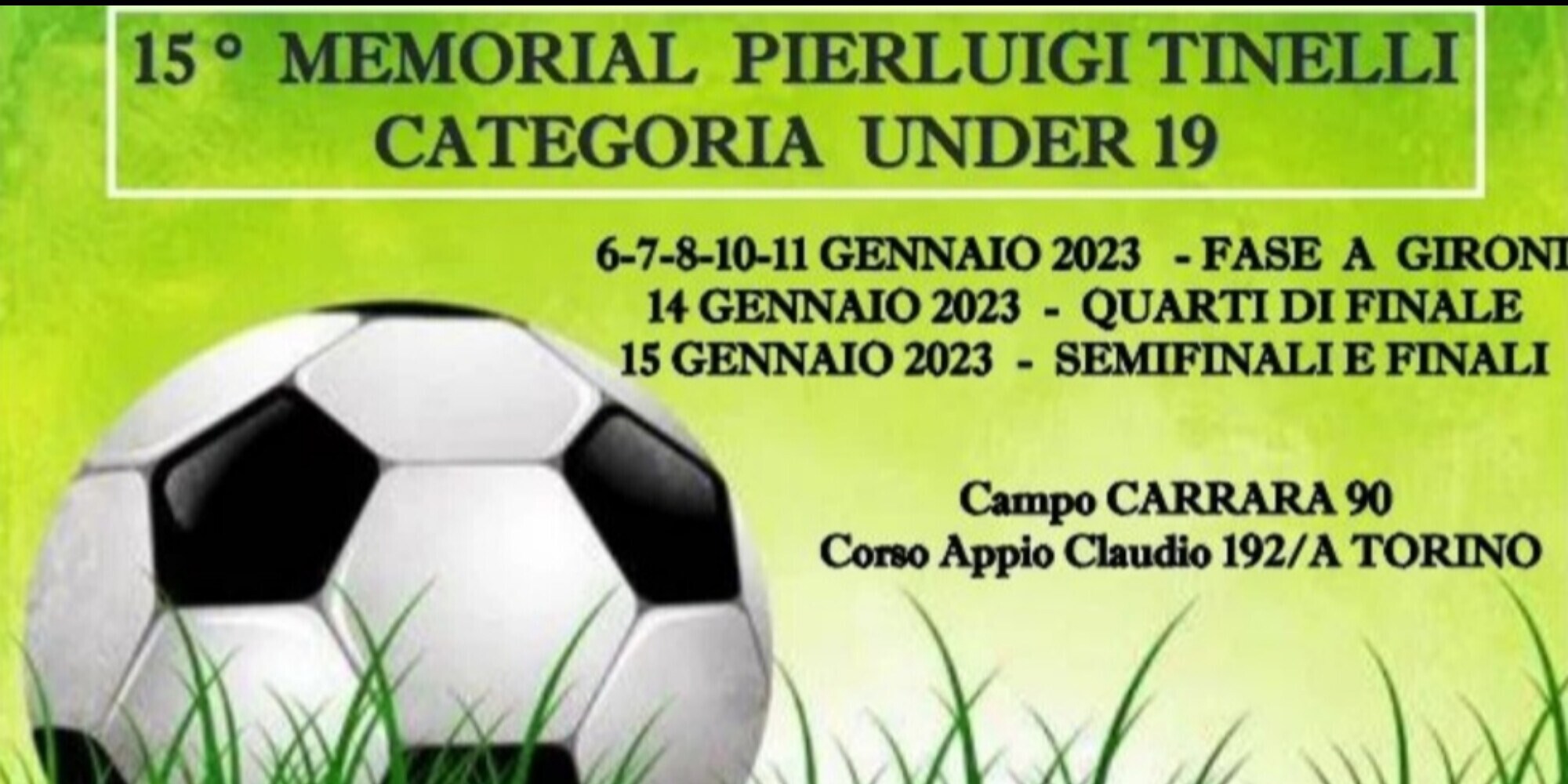 Under 19, Al Via il 15° Memorial Pierluigi Tinelli