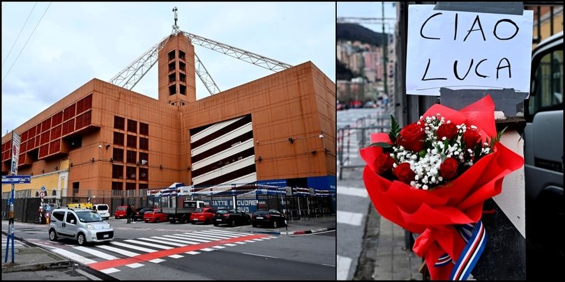 Vialli, tifosi Sampdoria a Marassi: fiori e messaggi fuori dallo stadio