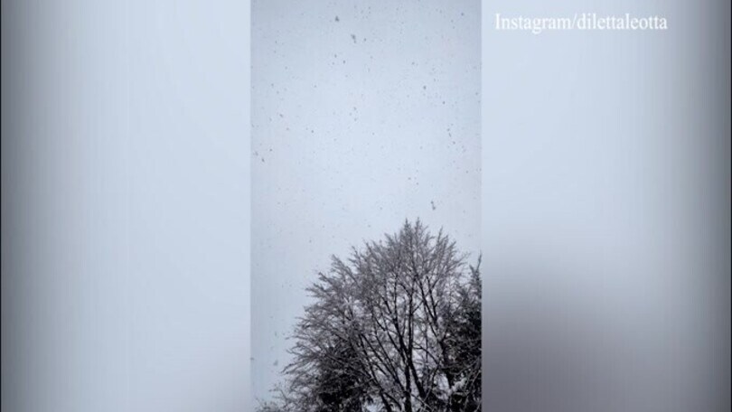 Diletta Leotta in mezzo alla neve
