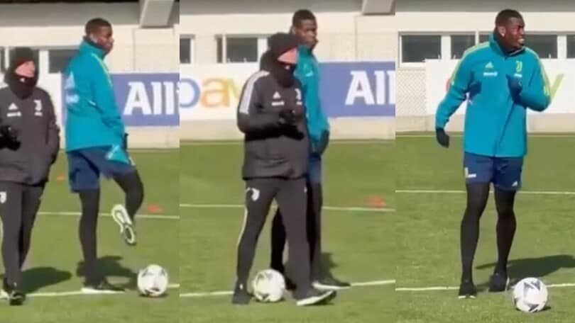 Juventus, Pogba subito protagonista: tunnel con risata in allenamento