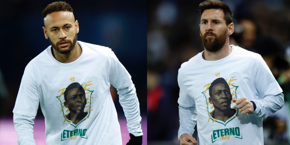 Psg, l'omaggio a Pelé: una maglia speciale durante il riscaldamento