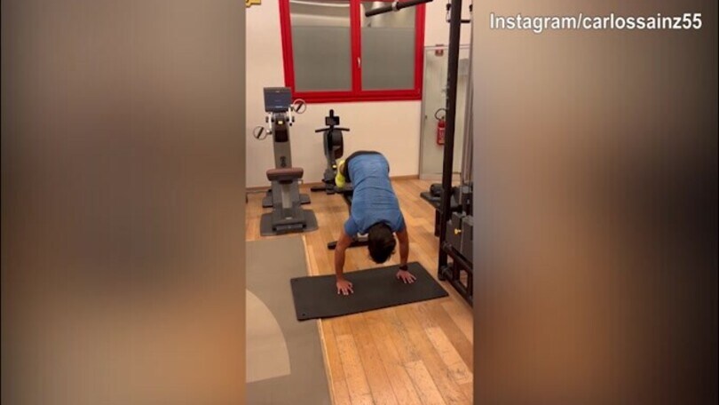 Ferrari, Carlos Sainz lavora duramente in palestra