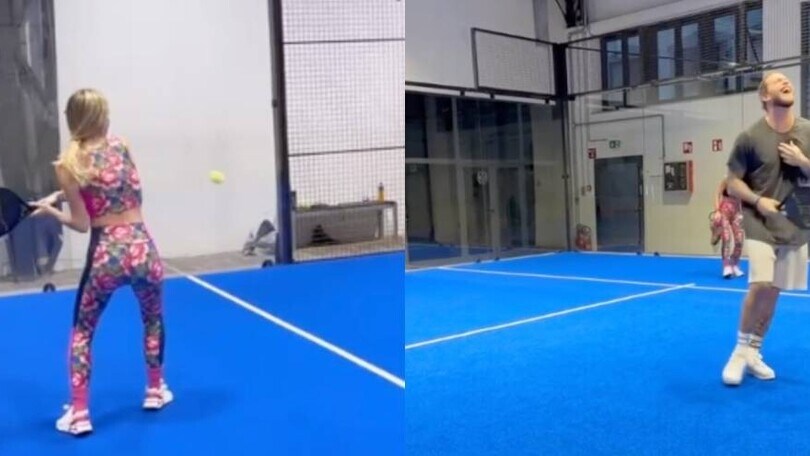 Diletta Leotta e Karius, domenica di padel e risate