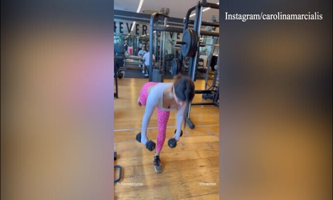 Carolina Marcialis, allenamento mattutino