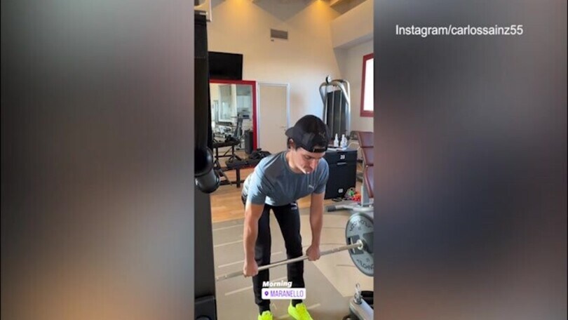 Ferrari, mattina in palestra a Maranello per Sainz