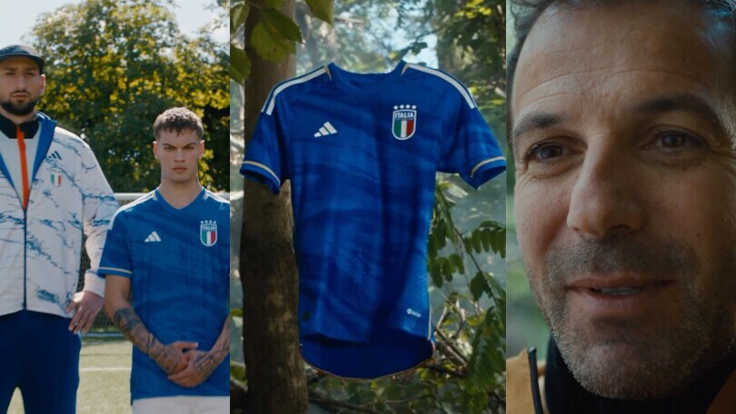 L’Italia svela la nuova maglia con Del Piero, Donnarumma e Blanco